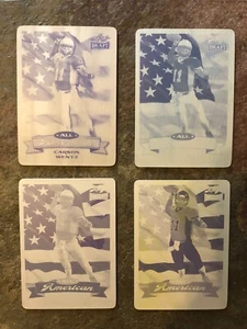 Carson Wentz 2016 Leaf Draft Printing Plates 4 Printing Plates Set 1/1 Rare - Picture 1 of 10