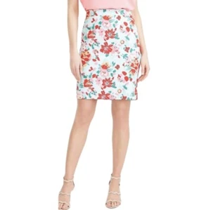J. Crew Floral Print Straight Skirt SIZE 14 Red Blue NEW Style #L2337 - Picture 1 of 11
