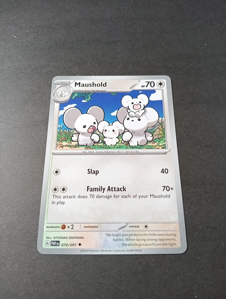 Pokemon Paldean Fates Maushold Uncommon Card 074/091 NM - Image 1 of 1