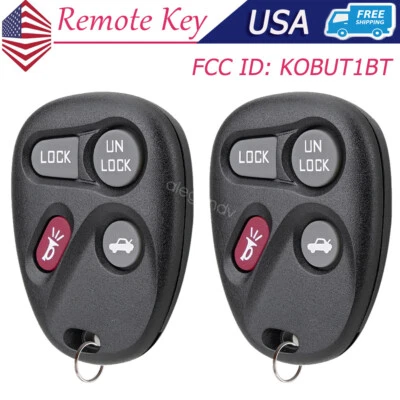 2 For 1996 1997 1998 1999 Buick Lesabre Remote Keyless Entry Key Fob KOBUT1BT - Image 1 of 4