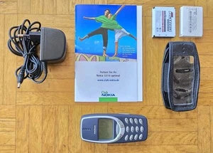 Nokia, 3310, Handy, Kult, Retro, Blau, Tasche, gepflegt! - Afbeelding 1 van 11