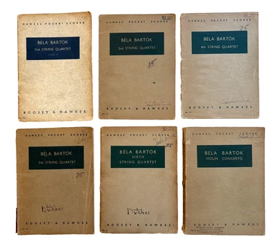 6 Hawkes Pocket Scores: Bela Bartok, 2nd to 6th String Quartet, Violin Concerto - Image 1 of 4