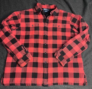 Vintage Polo Ralph Lauren XL Farrell rot kariert Hemd Shacket Flanell Steppfutter - Bild 1 von 2