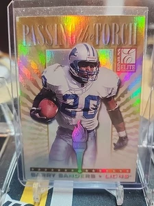 1999 DONRUSS ELITE BARRY SANDERS PASSING THE TORCH #6 841/1500 - Picture 1 of 3