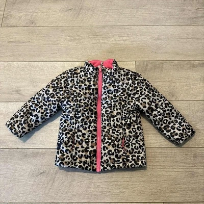 Chaqueta acolchada con estampado de leopardo Baby Healthtex 18 meses beige rosa Foto 1 de 4