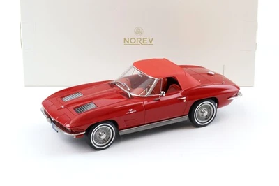Chevrolet Corvette Sting Ray 1963 convertible 1:18 NOREV rojo Riverside 189056 Foto 1 de 4