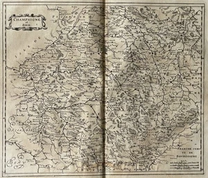 Champagne & Brie Provinzen - Merian Kupferstich Altkarte Topographiae - 1655-61 - Picture 1 of 9