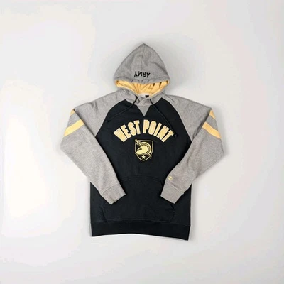 Champion Sudadera con Capucha Para Hombre Mediana Negra Dorada Ejército West Point Caballeros Negros Foto 1 de 4