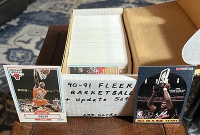 1990 Fleer Basketball Complete 198 Card Set + 100 Card Update Set + Robinson ROY - Image 1 of 4
