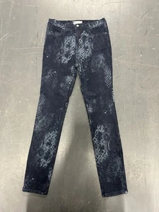 Free People Womens Lacey Snake Print Skinny Jeans Size 30x28.5 High Rise Stretch - Picture 1 of 6