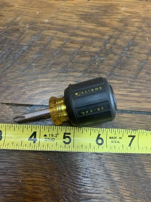 WILLIAMS DPG-62 Chrome Vanadium STUBBY Cushion Grip PHILLIPS No 2 Tip USA - Image 1 of 4