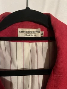 Vintage Abercrombie & Fitch USA Damen M Rot Blazer Business Freizeit Top - Bild 1 von 5