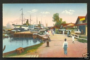 Bandjermasin Banjarmasin KPM Schiffshafen Borneo Kalimantan Indonesien ca 1910 - Bild 1 von 1