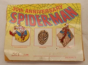 Juego de botones de prendedor vintage 30 aniversario Spider-Man 1992 limitado a solo 1500 #'d - Imagen 1 de 3