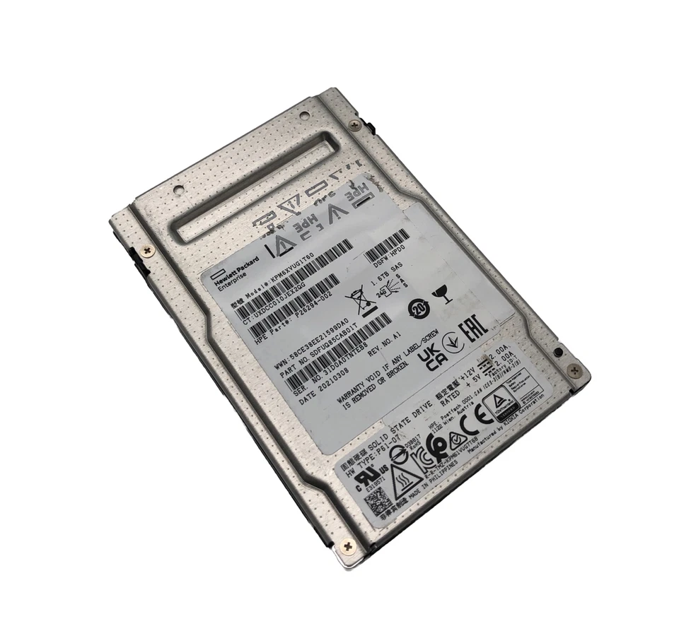 HP KPM6XVUG1T60 HP P26294-002 - 1,6 TB SAS SSD - 12G - 100% health 126 h - Bild 1 von 1