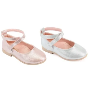 Girls' Criss Cross Strap Sparkly Mary Jane Flat Shoes, ideal for All Occasion - Picture 1 of 14