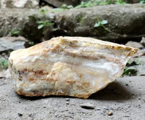 282gr Natural Rough Banded agate Rock From Banten Indonesia - Picture 1 of 7