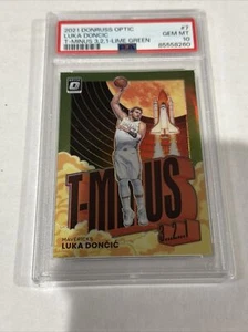 2021 Donruss Optic T-Minus 3,2,1 Luka Doncic Lime Green /149 PSA 10 - Bild 1 von 3