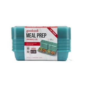 2 - Good Cook Meal Prep Dark Teal Containers + Lids - 10ct - Picture 1 of 1