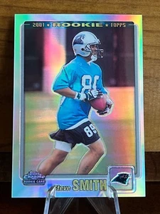 2001 Topps Chrome Rookie Refractor /999 Steve Smith #223 Rookie Panthers - Picture 1 of 2