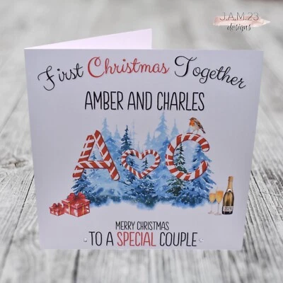 J.A.M. 23 DESIGNS Personalised Christmas First Christmas Together Card