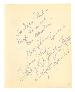 DOROTHY LAMOUR u.a. signierte 60er Jahre THEATER Seite BARFUSS IM PARK etc - Bild 1 von 2