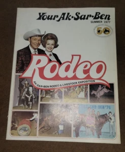 1977 AKSARBEN RODEO ADVERTISING BOOKLET ROY ROGERS & DALE EVANS on cover - Picture 1 of 5