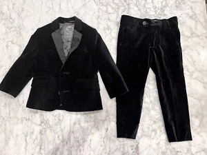 Appaman Feinschneiderei schwarz Samt Kleinkind Jungen Anzug 2T - Bild 1 von 3