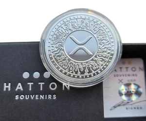 XRP Inspired Coin | .999 Silver Crypto Coin | Deluxe Display Case - Picture 1 of 9