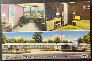 Dreamland Motel North of Savannah Georgia printed linen Interior Views - Picture 1 of 2