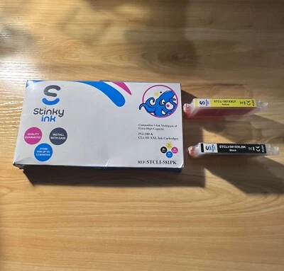 Stinky Ink 7-Ink Cartridges Extra High Capacity PGi-580 and CLi-581 XXL *bnib* - Image 1 of 4