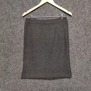 Review Womens Skirt Size 10 Grey Straight Stretch Work Corporate Office Career - Picture 1 of 10