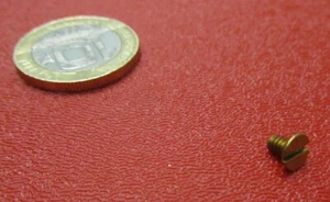 Tornillo de máquina de cabeza plana de latón ranurado 4-40 x 3/16" de longitud, 100 piezas - Imagen 1 de 11