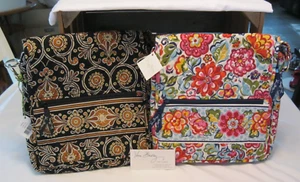 Vera Bradley MAILBAG MESSENGER Hope Garden & CAFFE LATTE Crossbody HIPSTER NWT - Picture 1 of 11