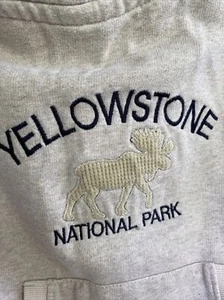 Vtg Ragwear USA Yellowstone Moose Long Sleeve Hoodie Child Size 5 - Picture 1 of 9