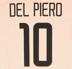 DEL PIERO #10 Juventus 2003-2004 Away Vinyl Name Print And Number - Picture 1 of 1