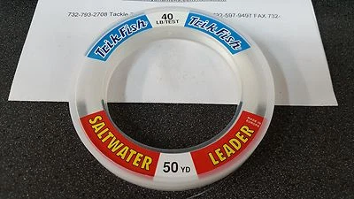 1 Spool Trik Fish Saltwater CLEAR Leader Material 40 lbs. Test 50 Yards - Image 1 of 4