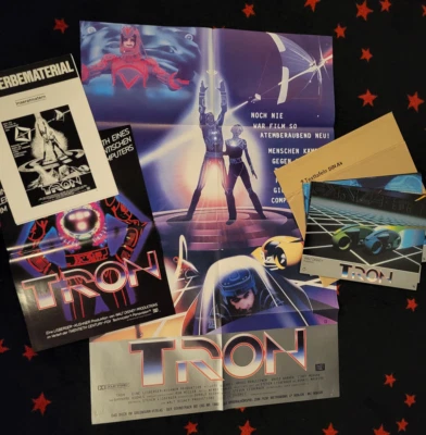 TRON 14 german lobby cards COMPLETE  + 2 Posters + campaign book WALT DISNEY - Image 1 of 4
