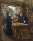 Ralph Hedley - The Old China Shop (1877) - impression beaux-arts 17" x 22"