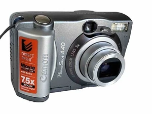 Canon Powershot A40 Digital Camera 2.0MP 3x Optical Zoom TESTED W/memory Card - Picture 1 of 12