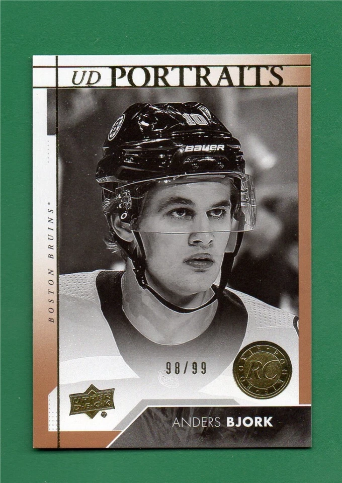 2017-18 Upper Deck Portraits Gold P-101 Anders Bjork 98/99 Boston Bruins - Image 1 of 1