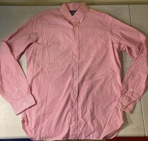 Polo Ralph Lauren Para Hombre Rosa y Blanco Rayas Camisa Abotonada Ajuste Personalizado-Mediano - Imagen 1 de 3