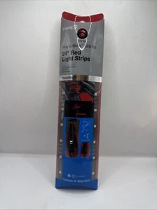 TypeS 24" RED Light Strips LED Kit w/ DC Plug & Glow HyperBright Cut to fit NEW - Picture 1 of 6