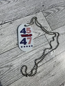 New-Donald Trump Stainless Steel Dog ID Tag. Made To Order - Picture 1 of 3