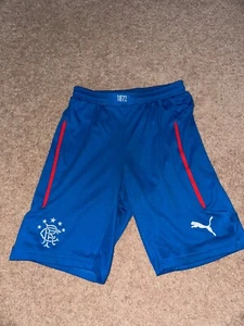 Rangers FC 2014-2015 Puma Blue Shorts Youth XL - Picture 1 of 6