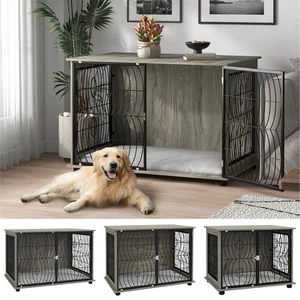 PawHut Dog Crate Furniture End Table w/ Cushion for Dogs - Picture 1 of 34