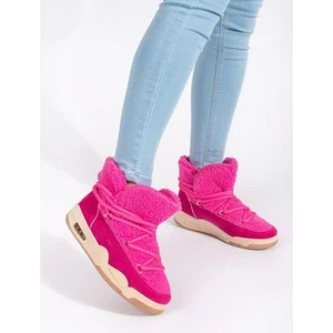 Seastar Pink women's snow boots with a thick sole - Picture 1 of 5
