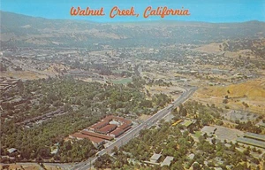 1964 CA Walnut Creek Innenstadt Geschäftsgebiet Highway 680 Luftaufnahme Postkarte N84 - Bild 1 von 2