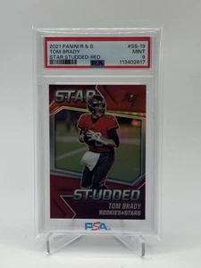 Panini Rookies & Stars 2021 #SS-19 Tom Brady Star tachonado rojo PSA 9 #/99 - Imagen 1 de 2