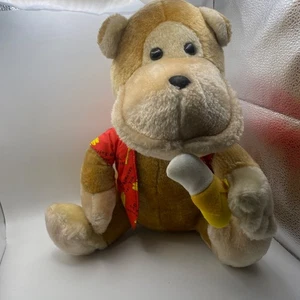 Vintage Cloud 9 Dan Brechner sitzender Affe Gorilla mit Banane 13 Zoll Stofftier - Bild 1 von 6
